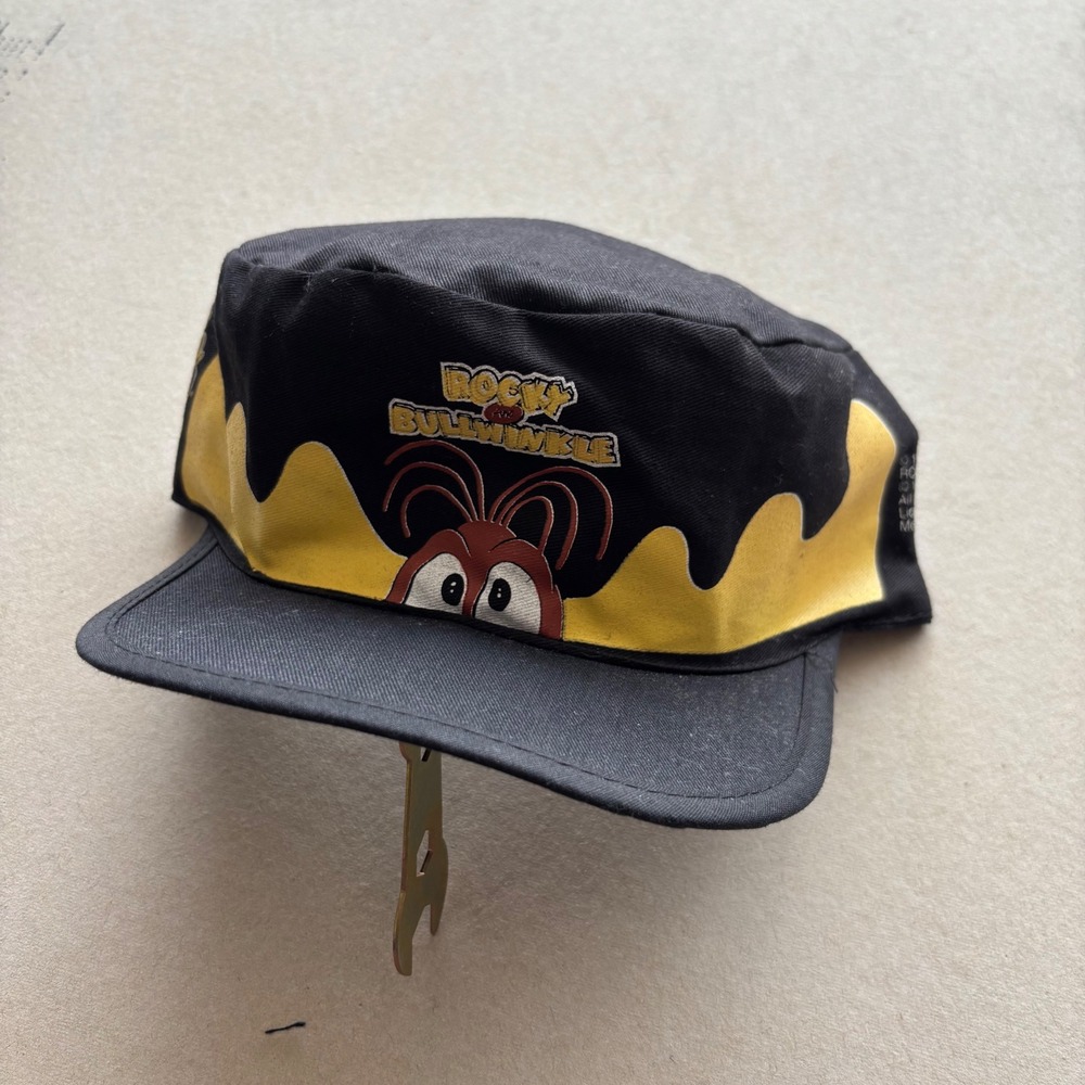 Vintage 90s Taco Bell Rocky and Bullwinkle Painter Hat‎ Cap